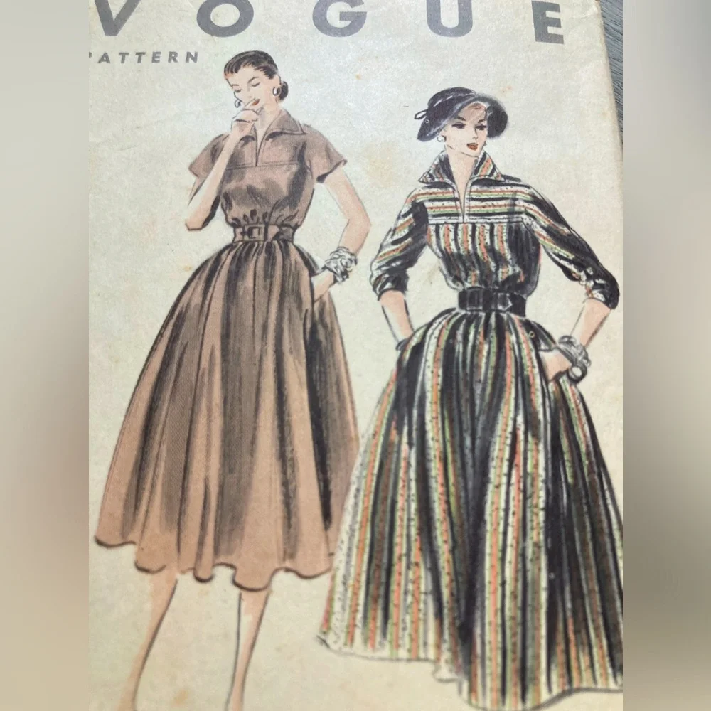 Vogue Pattern 7837 One Piece Dress Size 12 Bust 30 Hip 33 Uncut Vintage Sewing